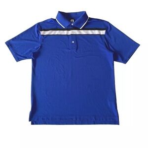 FootJoy FJ Golf Polo Shirt Mens XL Blue Short Sleeve EUC!